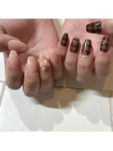 カミナネイル(KAMINA.nail)/秋カラー&チェックデザイン