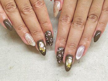 ネイルサロン ドゥ(Nail Salon Doux)/【ほり】アニマル柄ネイル