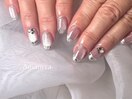 ガラスフレンチネイル