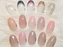 10色から選べるベースカラー付きフレンチ♪とても上品な仕上がり