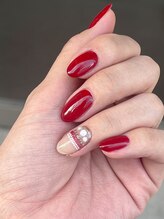 ウルネイルスタジオ(Uru nailstudio)/1本だけアクセント¥6500