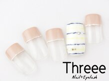 スリーネイルプラスアイラッシュ(Threee Nail+Eyelash)/ニュアンスボーダー