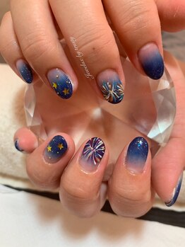 J nail◇花火ネイル