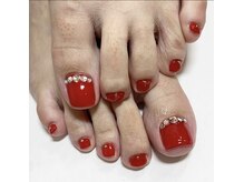 アイリッシュネイル 久屋大通店(Irish Nail)/赤フットネイル