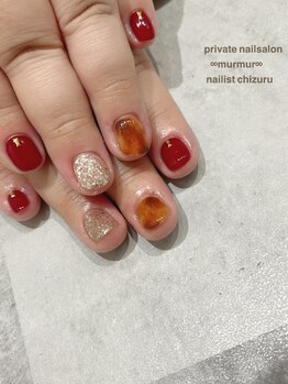 プライベート ネイルサロン マーマ(murmur)/べっ甲デザイン