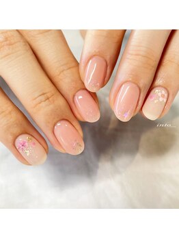 ネイルサロン イントゥ(into_)/桜　マットネイル