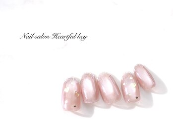 ネイルサロン ハートフルキー(Heartful key)/ハートホロネイル¥10500