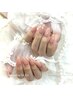 [ハンド]ワンカラー+ストーン10粒付☆ ¥5500