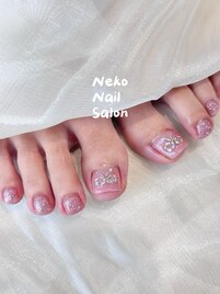 フット　リボン　親指持ち込み