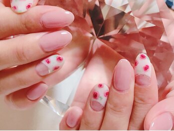 ワンカラー+アートネイル♪