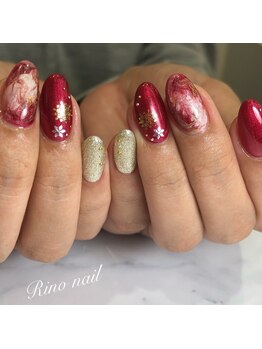 リノ ネイル(Rino nail)/ボルドー冬ネイル