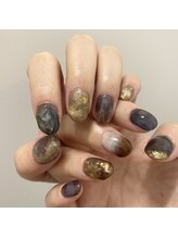 ヌア(nur.)/ネイビーブラウンnuance