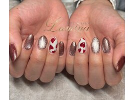 バレンタインネイル