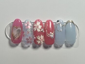 ジョアネイル(JOA Nail)/４本アート/春ネイル/花/桜
