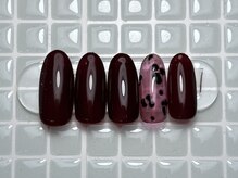 ジョアネイル(JOA Nail)/レオパード/ボルドー/シンプル