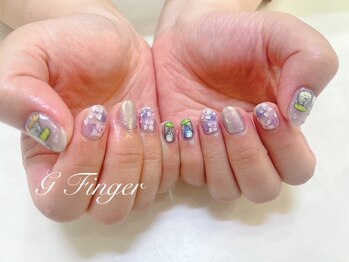 ジーフィンガー 大井町店(G Finger)/トトロと紫陽花の梅雨ネイル♪