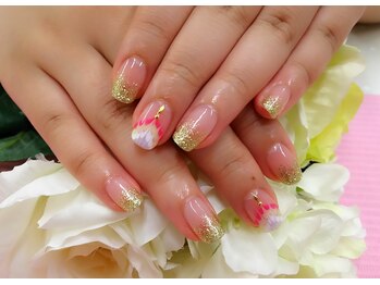 プルミエ ネイル(Premier Nail)/ラメグラ＋ピーコックアート