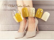 ネイルサロン アミティエ(Nail Salon Amitie)/塗りかけ×大人可愛いfootネイル