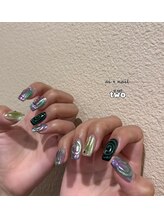 アイネイル 小倉(ai nail)/ミラー+アートネイル