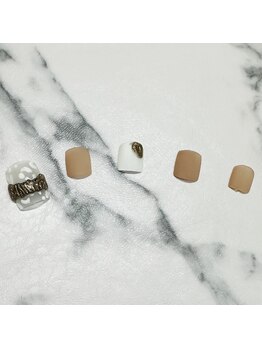 ホワイト(WHITE)/定額フットネイル