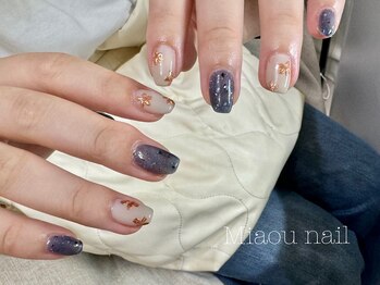 ミャウネイル(Miaou nail)/4本design＋ワンカラー　¥9200