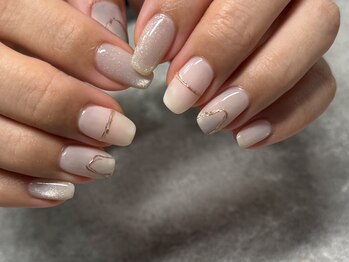 エピ 姪浜店(epi)の写真/シンプルだけど“映える”手元に。甘すぎない大人シックでお洒落デザイン*良い女漂う品ある爪先で魅せる◆