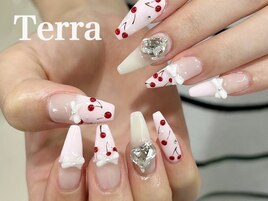 さくらんぼリボンネイル