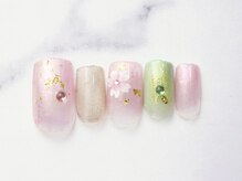 池袋ネイルサロン イイネイル(Ee-Nail)/手描き桜ネイル初回￥6980