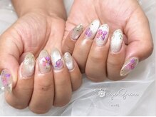 ハズグラスネイル(Haze Grass nail)/紫陽花ネイル