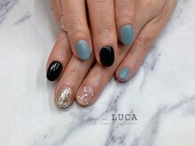 ネイルアトリエルカ(nail atelier LUCA)/W-527　カラフルオフィスネイル