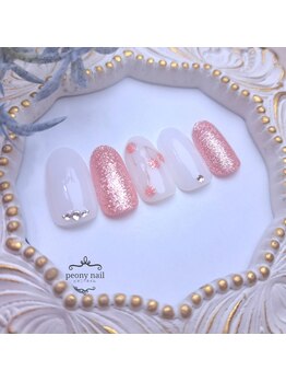 ピオニーネイル(peony nail)/さくらんぼネイル