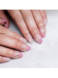 ピンクツイードネイル☆