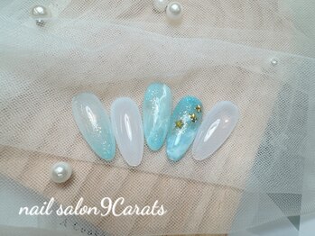 シンプル定額 夏ネイル