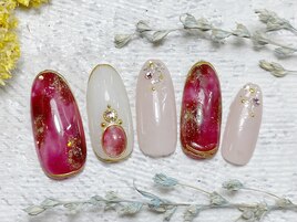 赤べっ甲ネイル