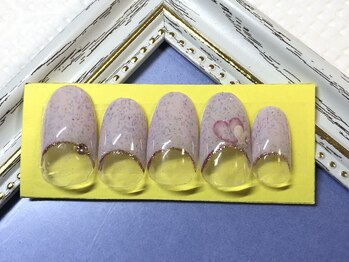 クバーナ(CUBANA)/ハート柄逆フレンチ☆¥6,800