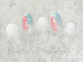 パステルニュアンスネイル