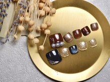 ルディメール(Rudymale)/ブラウン×パール/ネイビーラメ