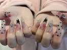 【長さだし】春ネイル