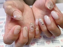 バースデーバースデー 藍住店(BirthDay BirthDay)/☆クリアフラワーネイル