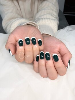 クリア(Clear)/深緑フレンチ