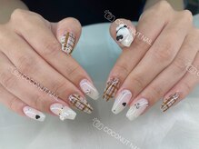 ココナッツネイル/チェックネイル