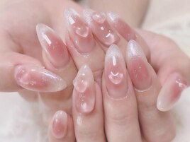 チークネイル秋ネイル