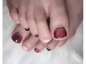 フット　親指アート　￥7000