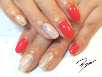 【縦マーブルネイル】