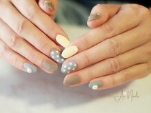 アイネイルズ(Ai nails)/冬のドット＆ニットネイル
