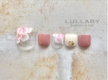ララバイ 三軒茶屋店(LULLABY)/大人ピンクフラワーネイル
