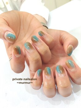 プライベート ネイルサロン マーマ(murmur)/夏カラー塗りかけ