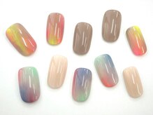 ネイルサロン クイール 小山店(NAIL SALON QUILL)/ワンカラー×タイダイ