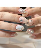 カミナネイル(KAMINA.nail)/落描きリボンデザイン