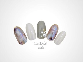 ルキア(Lukia)/☆大理石風☆ブライダルネイル